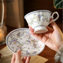 GobekUsa Lace Floral Ceramic Cup&saucer Set for Elegant Dining and Tea Time