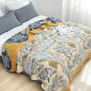 GobekUsa Japanese Cotton Gauze Flower Blanket: Soft and Breathable Summer Throw