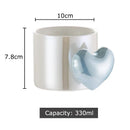 GobekUsa Love Heart Ceramic Mugs 330ml Dining Coffee Tea Cup Juice Container
