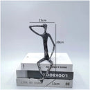 GobekUsa Abstract Metal Human Sculpture Cast Iron Black Person Desktop Ornament