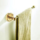 GobekUsa Gold Brass Bathroom Accessories Set: Robe Hook, Paper Holder, Towel Bar, Towel Ring