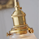 GobekUsa Green Glass LED Pendant Lights with Walnut Wood Hanging Lamp
