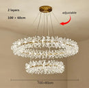 GobekUsa Crystal Flower Chandelier: Modern Nordic Luxury LED Ceiling Lamp for Living Room