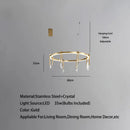 GobekUsa Bronze LED Crystal Hanging Lamp Luxury Fixture for Living Room