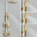 GobekUsa Gold Thermostatic Shower Faucet Set: Smart Digital Mixer, Wall Mounted Rainfall System