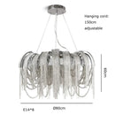 GobekUsa Aluminum Chain Pendant Lights Postmodern Tassel Hanging Lamp for Dining Table