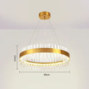 GobekUsa Crystal LED Circle Pendant Chandelier for Living Room Kitchen Decor