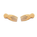 GobekUsa Bamboo Salad Hands and Spoon Set for Kitchen Gadget Use