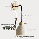 GobekUsa Cement LED Wall Lamp Sconce Modern Pull Chain Switch Stair Light