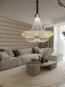GobekUsa Crystal Ceiling Chandelier - Elegant Two-story Room Decor