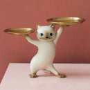 GobekUsa Cat Tray Sculpture Home Decor Statues Office Table Desk Accessorie Storage