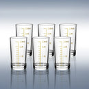 GobekUsa Glass Spirit Set - Graduated Line Brandy Cups, Transparent Liquor Drinking Glasses