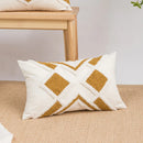 GobekUsa Geometric Embroidery Boho Loop Tufte Cotton Canvas Cushion Cover 45x45/30x50cm
