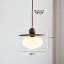 GobekUsa LED Glass & Wood Pendant Light for Aisle, Coffee Living Room - Japanese Style