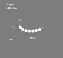 GobekUsa Glass Gold Pendant Light for Living Room Luxury Bubble Necklace