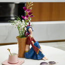 GobekUsa Cute Girls Storage Tray Resin Ornaments, Home Decor Crafts & Office Desk Figurines