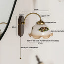 GobekUsa Glass Copper LED Wall Lights - Nordic Modern Bedroom Bathroom Living Room Lamp