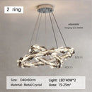 GobekUsa Crystal Ring Chandelier: Modern Dimmable LED Ceiling Fixture