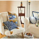 GobekUsa Blue Chinoiserie Home Pagoda Bolster Pillowcase 30x65 Luxury Cushion Cover