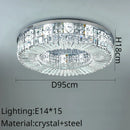 GobekUsa Crystal Ring LED Ceiling Lamp: Modern Luxury for Home Décor
