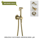 GobekUsa Brass Bidet Spray: Gold/Black, Hot/Cold Mixer Valve, Bathroom Shattaf Sprayer
