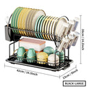 GobekUsa Kitchen Organizer Rack with Drainboard for Dishes, Utensils, and Cups