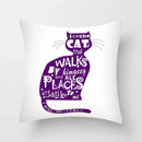 GobekUsa Hello Cat Pillow Cover - Modern Design for Home Decor - Cute & Cozy