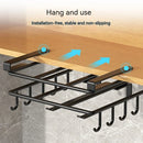 GobekUsa Kitchen Rack: Cupboard Paper Towel Rags Hanger with Hooks