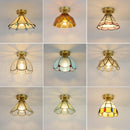 GobekUsa Glass Copper LED Ceiling Light - Nordic Home Lighting Fixture