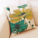 GobekUsa Ginkgo Leaves Linen Cushion Cover for Modern Home Decor & Living Room