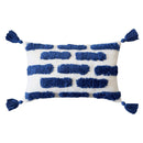 GobekUsa Luxe Blue Tufted Pillowcase Embroidered Decor for Home Sofa 45x45cm 30x50cm