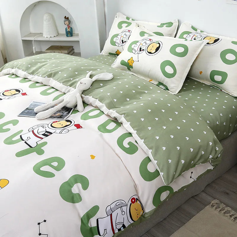 GobekUsa Lattice Plant Geometric Pattern Bedding Set with Sheet Pillows, photo 30 of 30