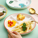 GobekUsa Kids Cartoon Grid Plate - Fun & Functional Divider Dish for Breakfast & Snacks