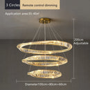 GobekUsa Crystal LED Chandelier for Home Dining Room Kitchen Gold Lustres
