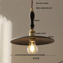 GobekUsa Clear Glass Walnut Wood LED Pendant Lamp - Nordic Modern Hanging Lights