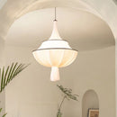 GobekUsa French Minimalist Silk Pendant Lamp for Living Room Kitchen Farmhouse