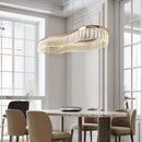 GobekUsa Golden Crystal Chandelier Luxury Round Pendant Lamparas Art Decor Fixture