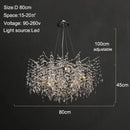 GobekUsa Branch Crystal Chandelier: Luxury LED Ceiling Light for Living Room & Dining Room