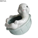 GobekUsa Cartoon Turtle Ceramic Vase for Table Decoration and Flowers Arrangement