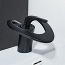 GobekUsa Black Gray Brass Waterfall Basin Faucet Hot Cold Mixer Tap White Gold