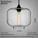 Handmade Glass Nordic Pendant Light With Chrome Finish