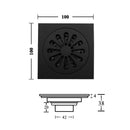 GobekUsa Brass Square Shower Floor Drain for Kitchen and Bathroom, Insect-proof and Odor-proof