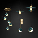 GobekUsa Blue Copper Chandelier Pendant Light for Kitchen Island & Restaurant