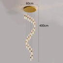 GobekUsa Crystal Chandelier Stair Pendant Lamp Living Room Pendant Lights Interior Lighting