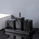 GobekUsa Ancient Wood Grain Marble Bathroom Set with Luxury Accessories