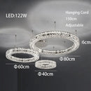GobekUsa Crystal LED Chandelier: Modern Luxury Chrome Steel & Clear K9 Crystal Lighting