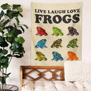 GobekUsa Frogs Tapestry Wall Hanging Psychedelic Hippie Aesthetic Tapestries Home Decor