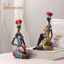 GobekUsa Black Women Resin Art Figures for Home Decor and Statues