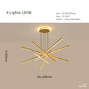 GobekUsa Luminous Ceiling Plate Chandelier: Modern Aluminum LED Light for Living Room Dining Table