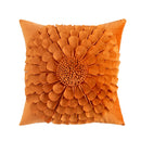 GobekUsa 3D Velvet Flower Pillow Covers in Yellow Beige 45x45cm